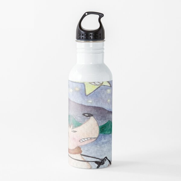 "Esquiando", Feliz Navidad Botella de agua
