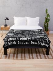 Black Dagger Brotherhood Word Cloud - Landscape Throw Blanket