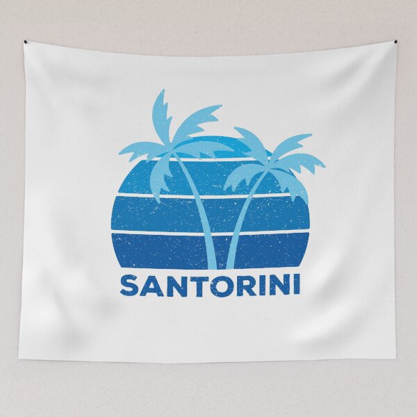 Aperçu de l'œuvre Santorini Retro créée et vendue par teesaurus.