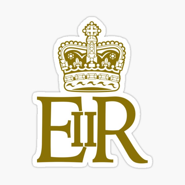 The Royal Cypher of Queen Elizabeth II Sticker