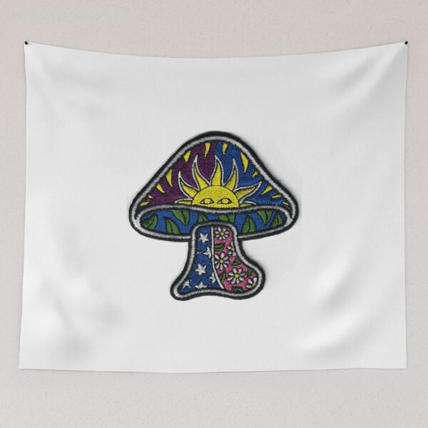 Item preview, mushroom sun snd stars designed and sold by thatstickerguy.