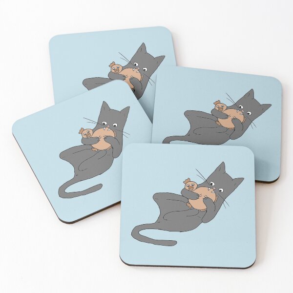 Item preview, Cat playing with his toy - Grey designed and sold by CatoDuys-Art.
