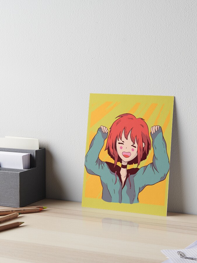 Happy Girl Anime Art Prints for Sale