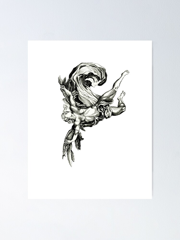 Design representing the fall of Icarus Art Board Print for Sale by  TitoStyle