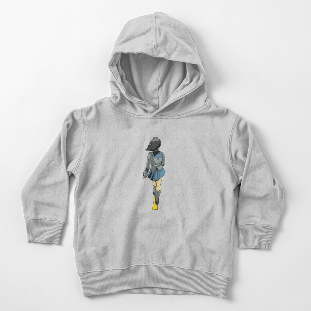 The Anime Girl Is Walking Toddler Pullover Hoodie By Ffelder Redbubble
