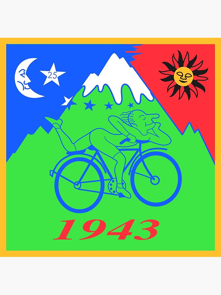 "Albert Hofmann Bicycle Day LSD Acid Blotter Art" Poster for Sale by