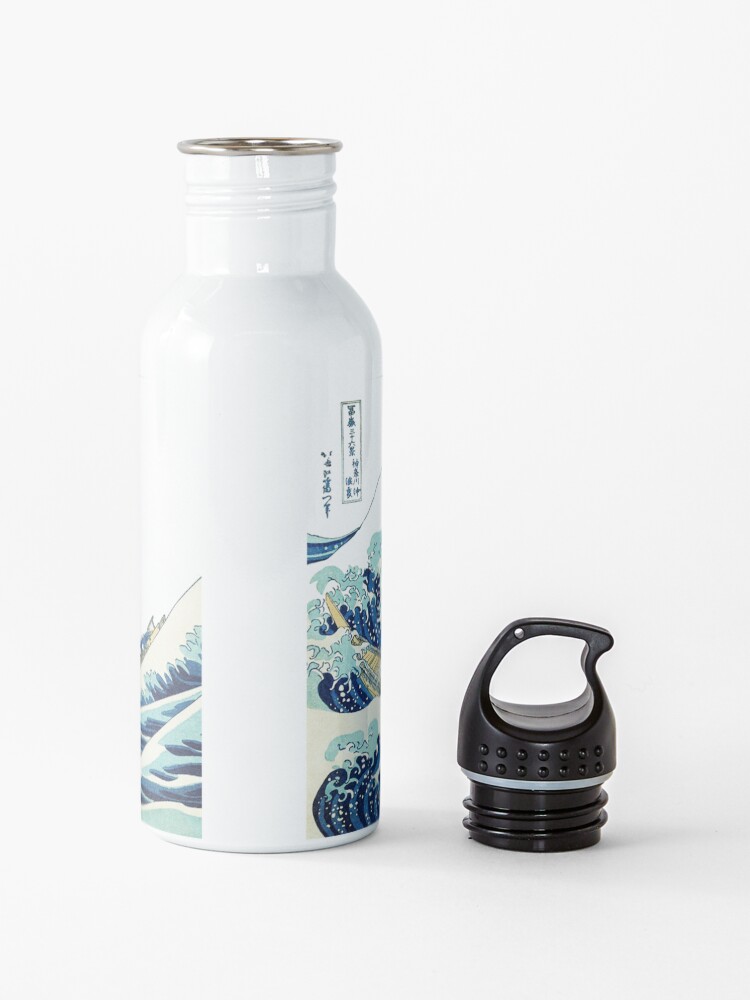 Alternate view of HOKUSAI. The Great Wave off Kanagawa, BRIGHTENED. Water Bottle