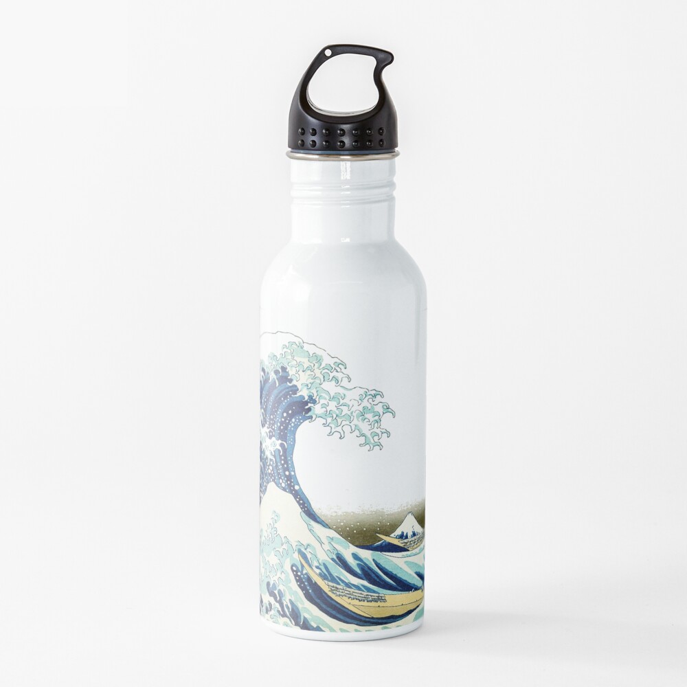 HOKUSAI. The Great Wave off Kanagawa, BRIGHTENED. Water Bottle