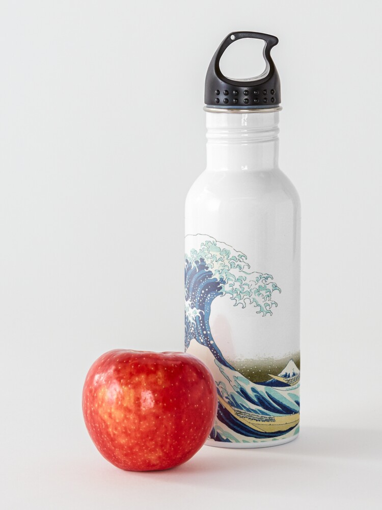 Alternate view of HOKUSAI. The Great Wave off Kanagawa, BRIGHTENED. Water Bottle