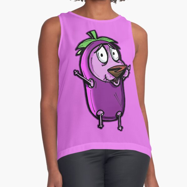Courage the Cowardly Dog™ in the Great Eggplant Costume Sleeveless Top