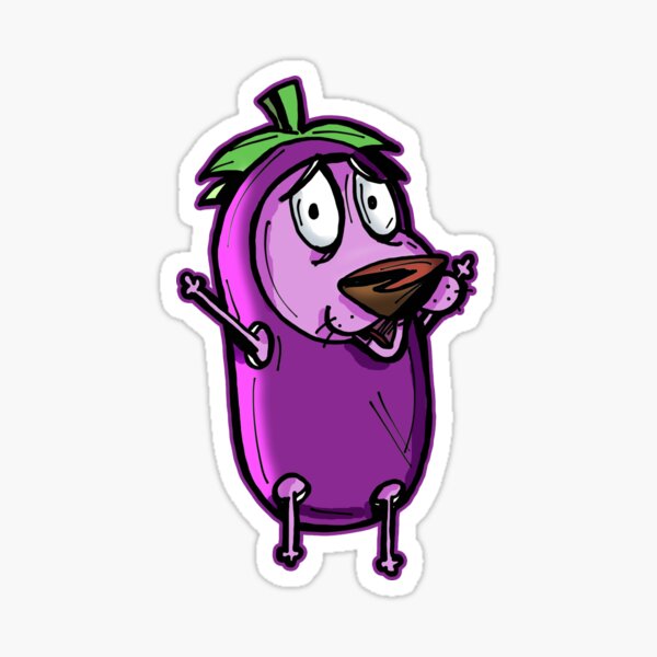 Item preview, Courage the Cowardly Dog™ in the Great Eggplant Costume designed and sold by sketchNkustom.