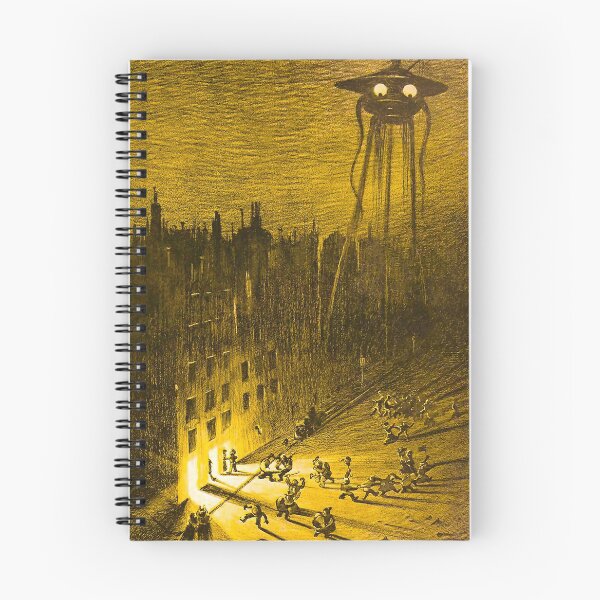 Item preview, hissing lazers ufo alien vintage war worlds type painting print designed and sold by printzshop.