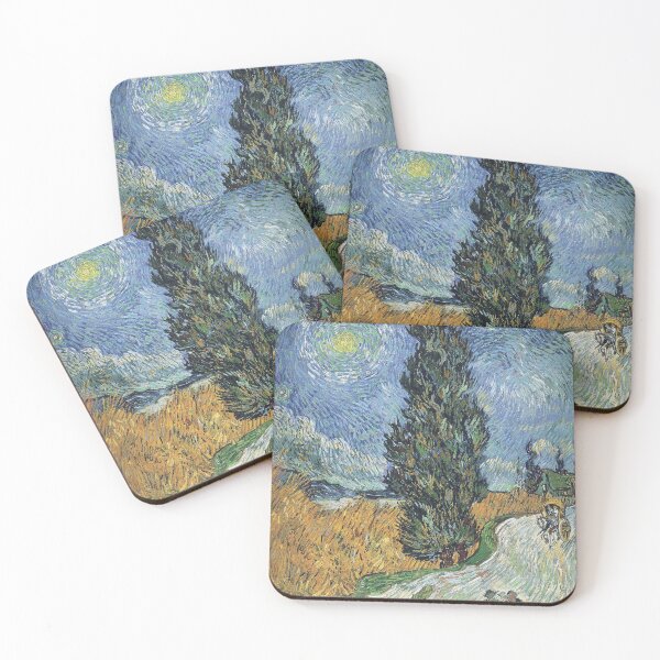 Item preview, Vincent Van Gogh - Road with Cypress and Star designed and sold by vakashop.