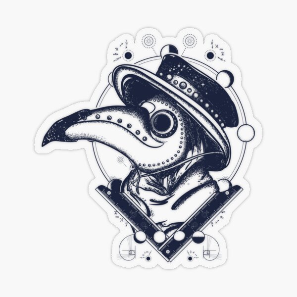 Paper & Party Supplies Paper Plague Doctor Sticker Plague Doctor ...