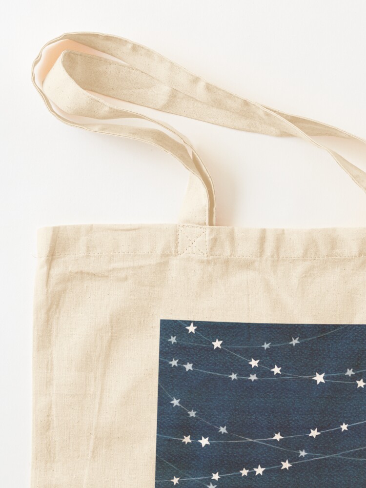 Alternate view of Garland of stars, teal ocean Tote Bag