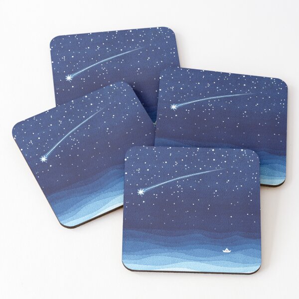 Item preview, Falling star, shooting star, sailboat ocean waves blue sea designed and sold by VApinx.