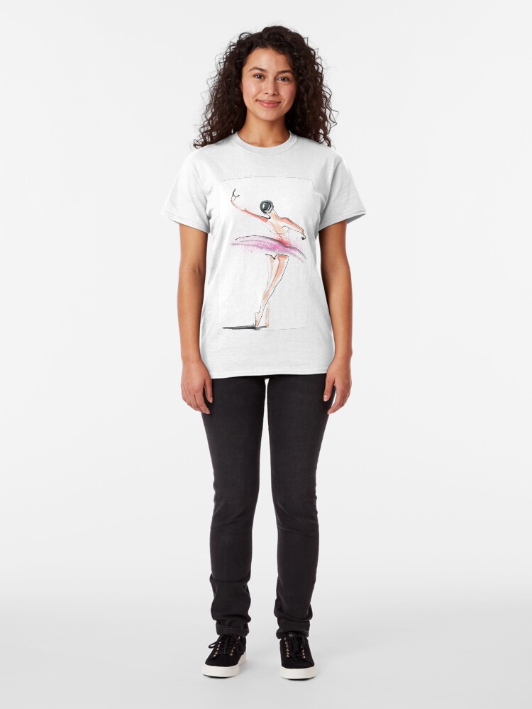 Alternate view of Ballerina Dance Drawing Classic T-Shirt