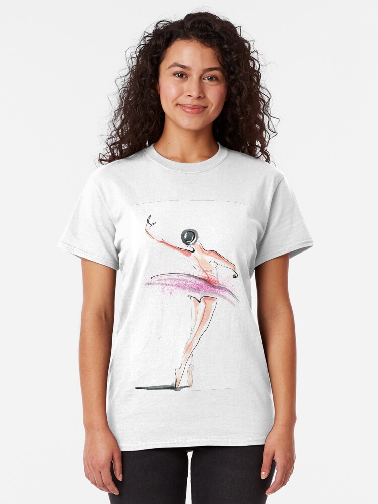 Alternate view of Ballerina Dance Drawing Classic T-Shirt