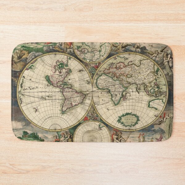 Item preview, Vintage map of the World designed and sold by Vintage Designs +.