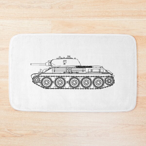 Item preview, Soviet Tank T-34 WW2 Line Drawing designed and sold by BERGULATOR.