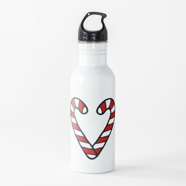 Candy Cane Pattern Water Bottle