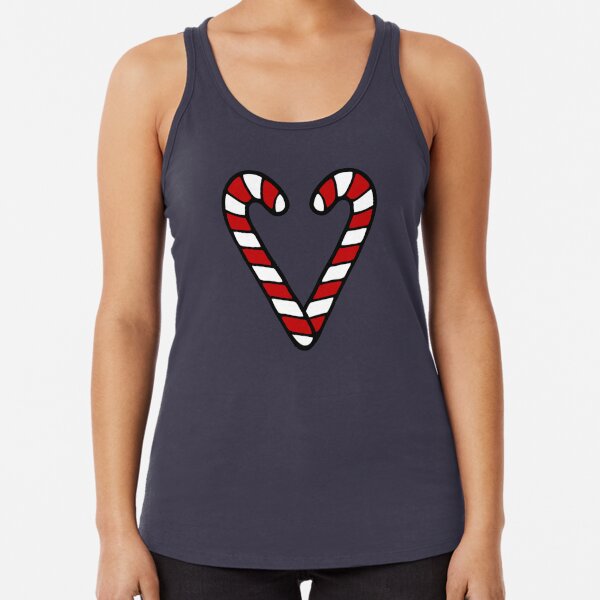 Candy Cane Pattern Racerback Tank Top