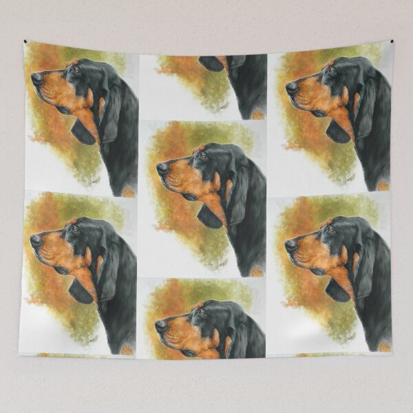 Item preview, Black & Tan Coonhound in Color designed and sold by BarbBarcikKeith.