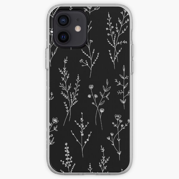 New Wildflowers Black Funda blanda para iPhone