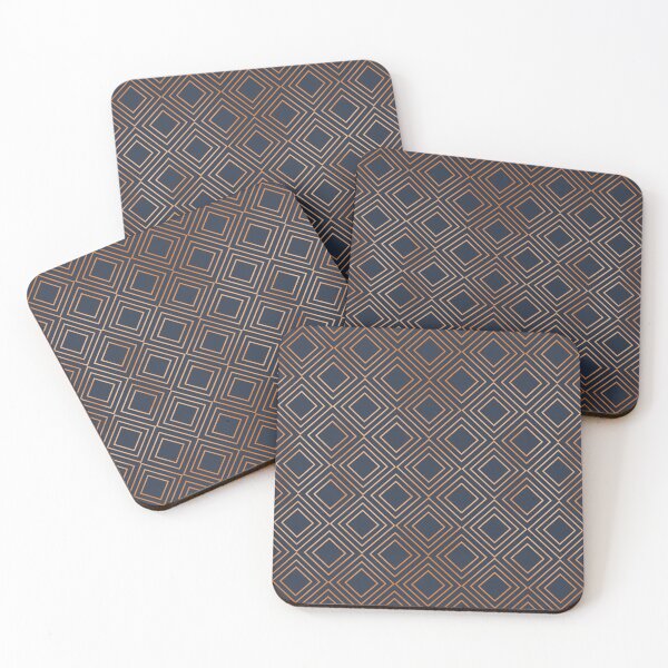 Item preview, Navy & Copper Geometric Diamond designed and sold by Blue-Banana.