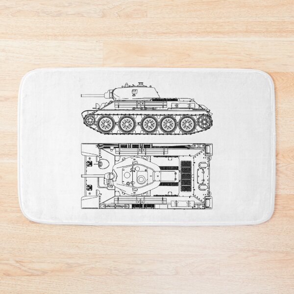 Item preview, Soviet Tank T-34 WW2 Line Drawing designed and sold by BERGULATOR.