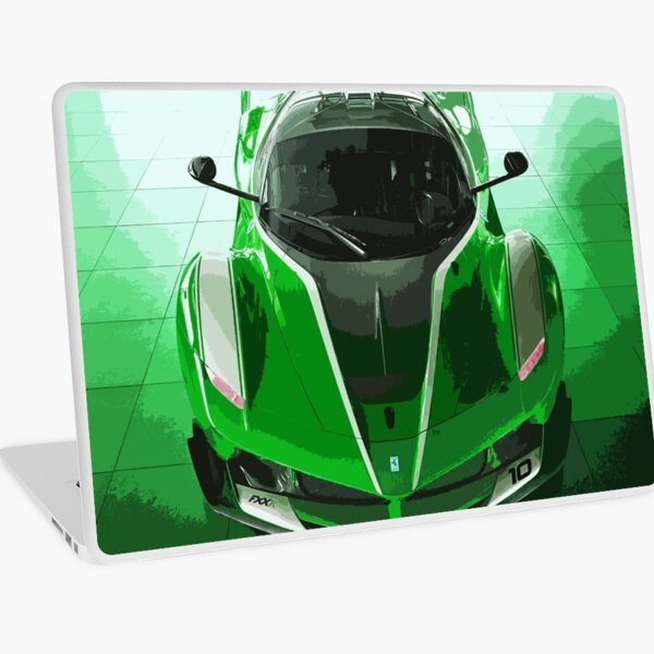Green Ferrari FXX K Laptop Skin