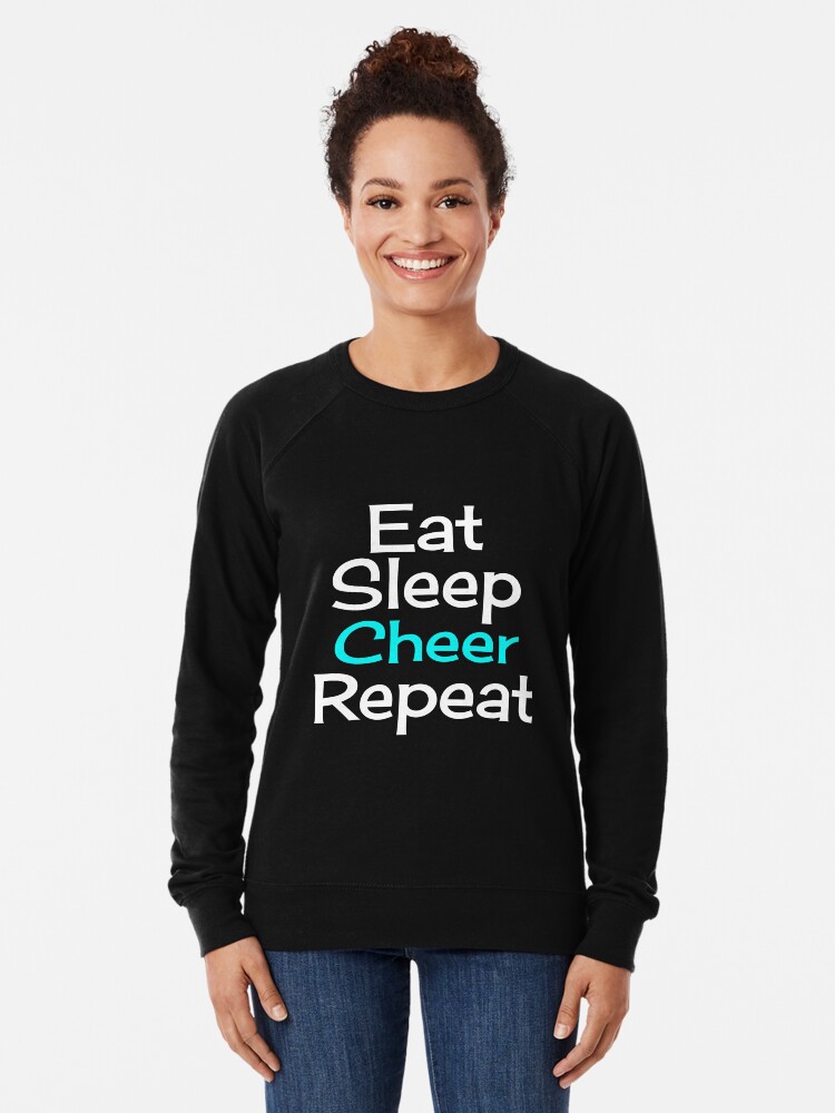 Alternate view of Eat, Sleep, Cheer, Repeat Lightweight Sweatshirt