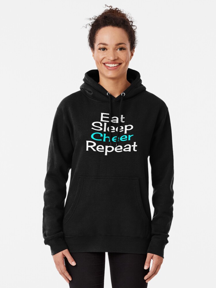 Alternate view of Eat, Sleep, Cheer, Repeat Pullover Hoodie