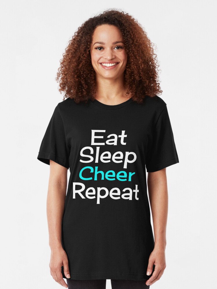 Alternate view of Eat, Sleep, Cheer, Repeat Slim Fit T-Shirt