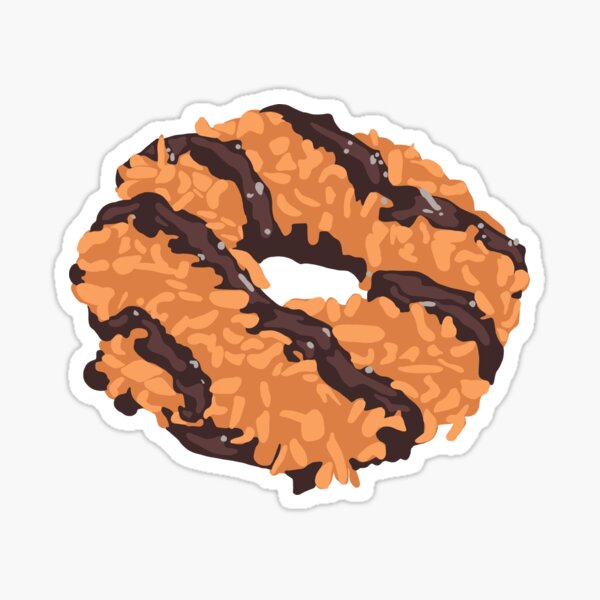 "Samoas Girl Scout Cookie" Sticker for Sale by Redbubble