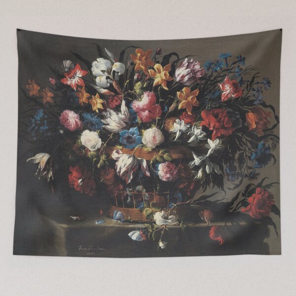 Item preview, Juan De Arellano - Small Basket Of Flowers designed and sold by vakashop.