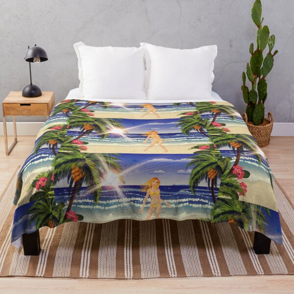 Item preview, Blonde woman on beach designed and sold by AnnArtshock.