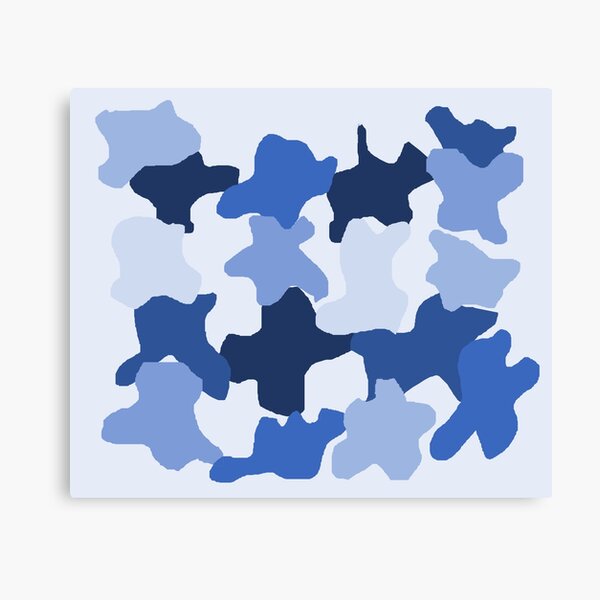 Blaue Lackflecken Leinwanddruck