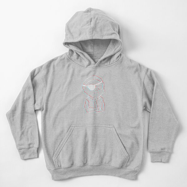 Evil Morty Glitched Kids Pullover Hoodie