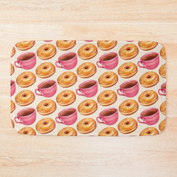 Item preview, Coffee & Glazed Donuts Pattern, - White designed and sold by Kelly  Gilleran.