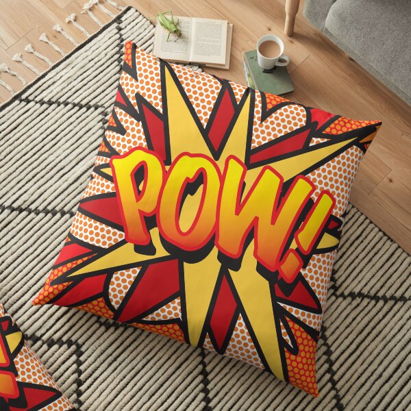 POW Comic Book Pop Art Trendy Fun Floor Pillow