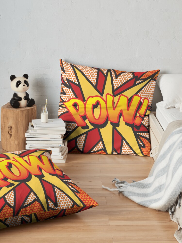Alternate view of POW Comic Book Pop Art Trendy Fun Floor Pillow
