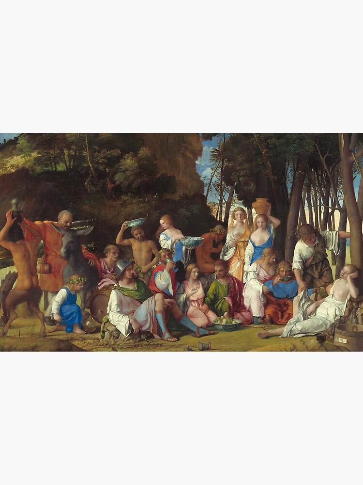 The Feast of the Gods Painting by Giovanni Bellini and Titian by podartist