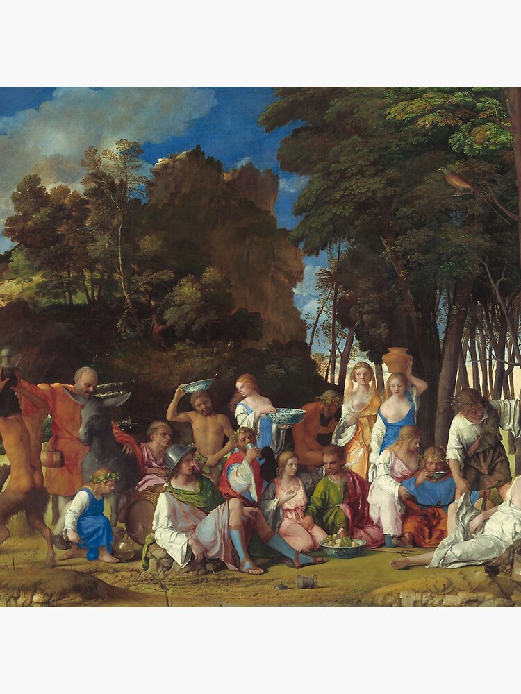 The Feast of the Gods Painting by Giovanni Bellini and Titian by podartist