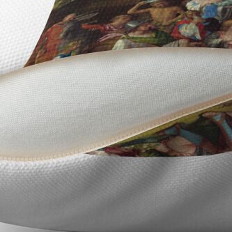 Alternate view of The Feast of the Gods Painting by Giovanni Bellini and Titian Throw Pillow
