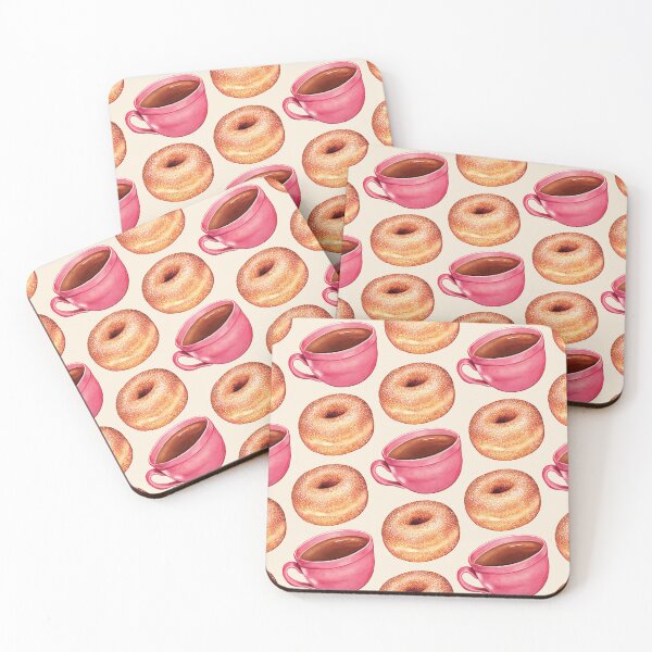 Item preview, Coffee & Sugar Donuts Pattern designed and sold by Kelly  Gilleran.