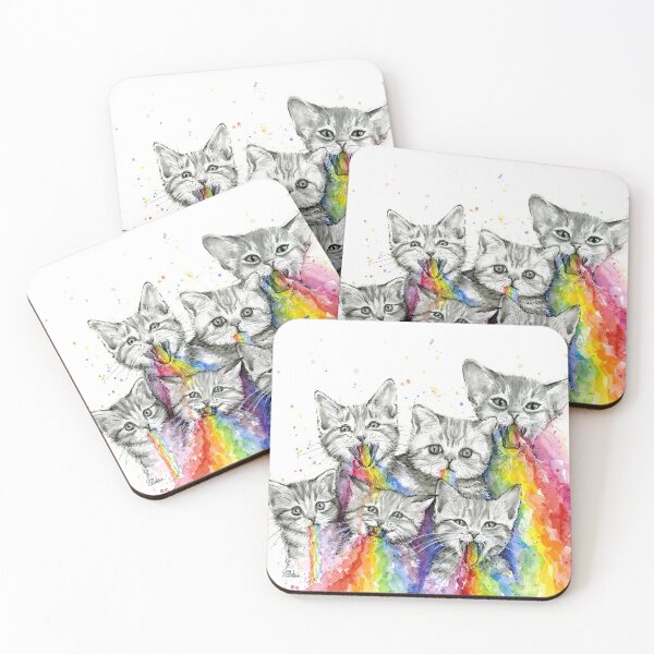 Item preview, Kitten Puking Rainbows designed and sold by Olga Shvartsur.
