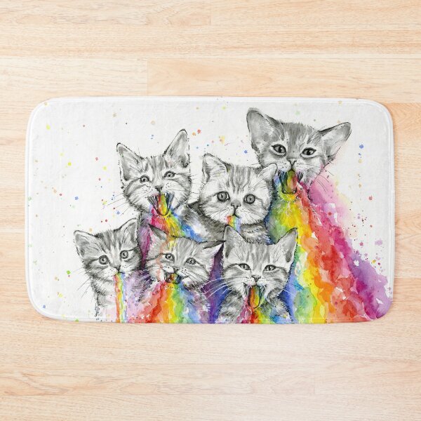 Item preview, Kitten Puking Rainbows designed and sold by Olga Shvartsur.