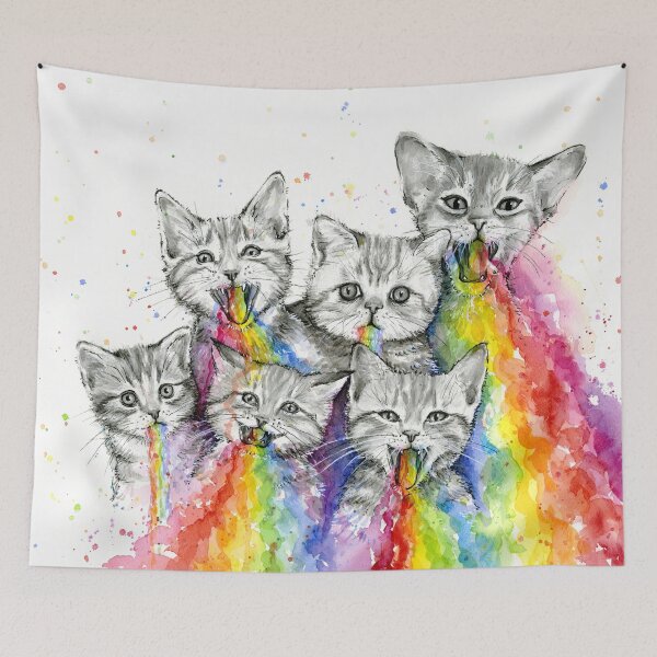 Item preview, Kitten Puking Rainbows designed and sold by Olga Shvartsur.
