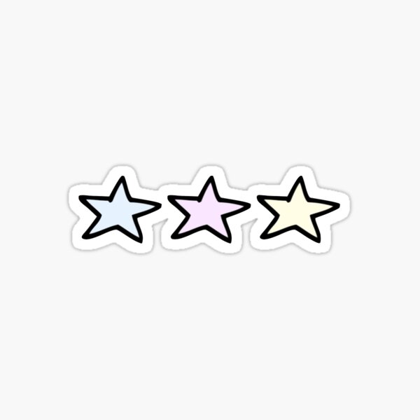 3 Pastel Stars Sticker